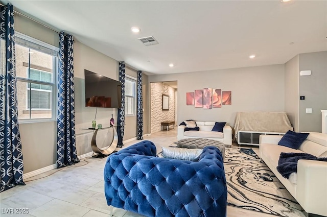 2806 Calle Cadiz, Henderson, NV 89044 - living room featuring recessed lighting and baseboards