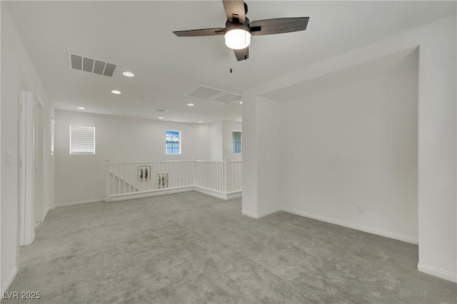 10345 Zebra Swallowtail St, Las Vegas, NV 89141 - empty room with carpet floors, a ceiling fan, baseboards, and recessed lighting