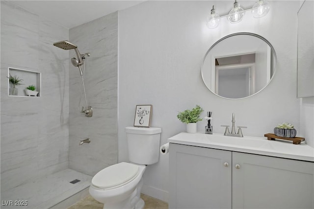 5171 Lindell Rd Unit 201, Las Vegas, NV 89118 - full bathroom with vanity, toilet, and tiled shower