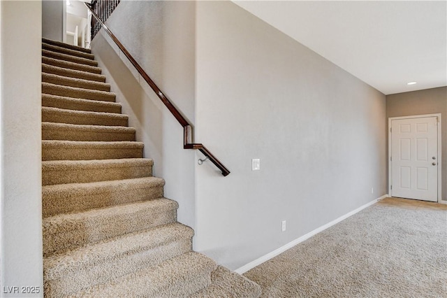 405 Prairie Moon Ave, North Las Vegas, NV 89084 - staircase featuring carpet floors and recessed lighting