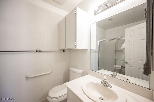 4409 Rosebank Cir, Las Vegas, NV 89108 - full bathroom with toilet, a stall shower, and vanity