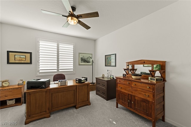 977 Majestic Vw, Mesquite, NV 89034 - office area featuring light colored carpet and ceiling fan