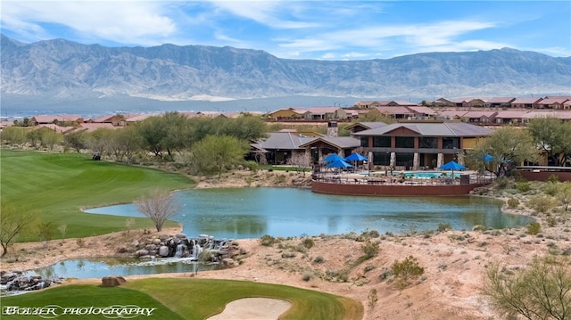 977 Majestic Vw, Mesquite, NV 89034 - view of mountain backdrop with a local golf course, a large body of water, and nearby suburban area