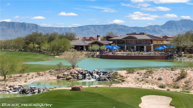977 Majestic Vw, Mesquite, NV 89034 - water view featuring a golf club and a mountainous background