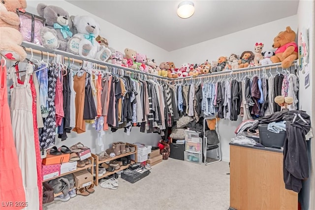 6954 Jacksboro Ct, North Las Vegas, NV 89084 - walk in closet featuring carpet flooring