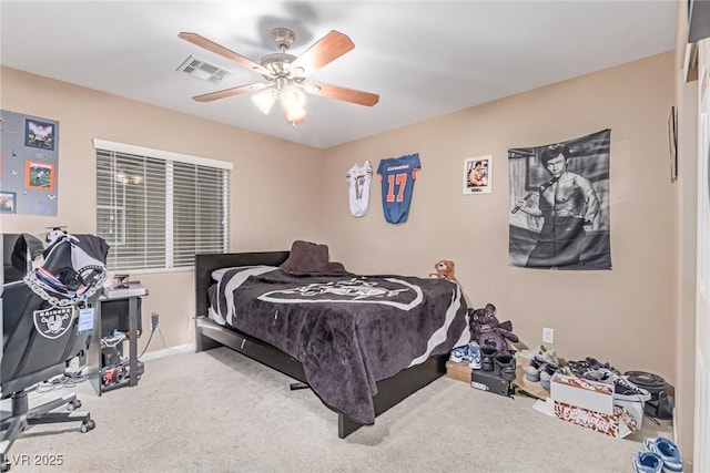 6954 Jacksboro Ct, North Las Vegas, NV 89084 - carpeted bedroom featuring a ceiling fan and baseboards