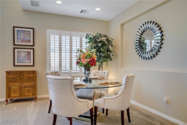 6440 Bristlebird St, North Las Vegas, NV 89084 - carpeted dining area with baseboards and recessed lighting