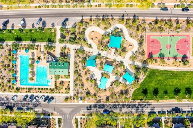 2369 Via Barranca St, Henderson, NV 89044 - aerial view of a pool area