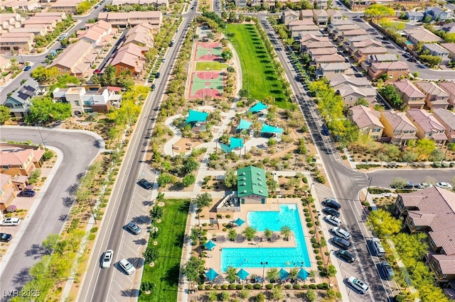 2369 Via Barranca St, Henderson, NV 89044 - aerial view of residential area with a pool