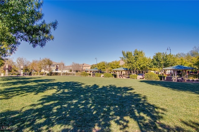 2369 Via Barranca St, Henderson, NV 89044 - view of grassy yard with a gazebo