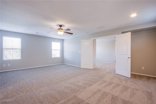 2369 Via Barranca St, Henderson, NV 89044 - unfurnished bedroom with baseboards, carpet floors, and a ceiling fan
