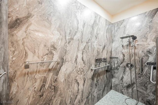 132 Soaring Sky Ave, Henderson, NV 89011 - bathroom featuring a marble finish shower