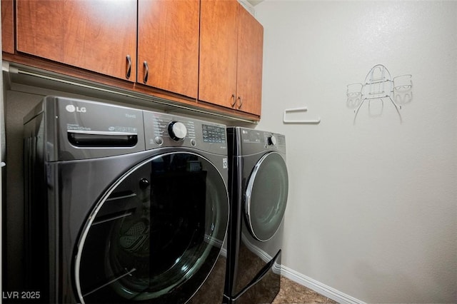132 Soaring Sky Ave, Henderson, NV 89011 - washroom featuring cabinet space, separate washer and dryer, and baseboards