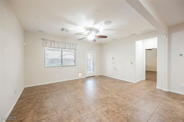 132 Soaring Sky Ave, Henderson, NV 89011 - empty room with ceiling fan and light tile patterned floors