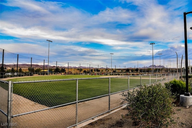 132 Soaring Sky Ave, Henderson, NV 89011 - view of tennis court with a mountain view