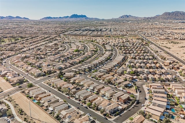 132 Soaring Sky Ave, Henderson, NV 89011 - aerial view of property's location with a mountain backdrop and nearby suburban area