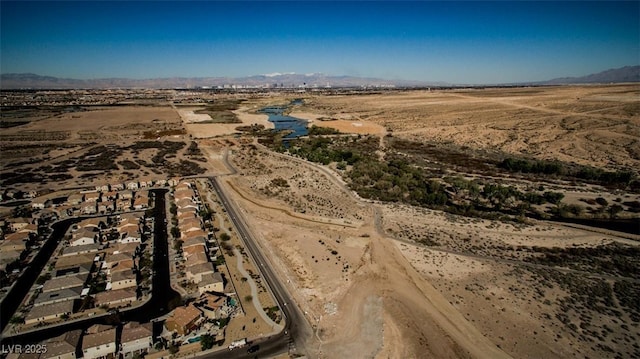 132 Soaring Sky Ave, Henderson, NV 89011 - aerial overview of property's location featuring a mountain backdrop, a desert landscape, and rural landscape
