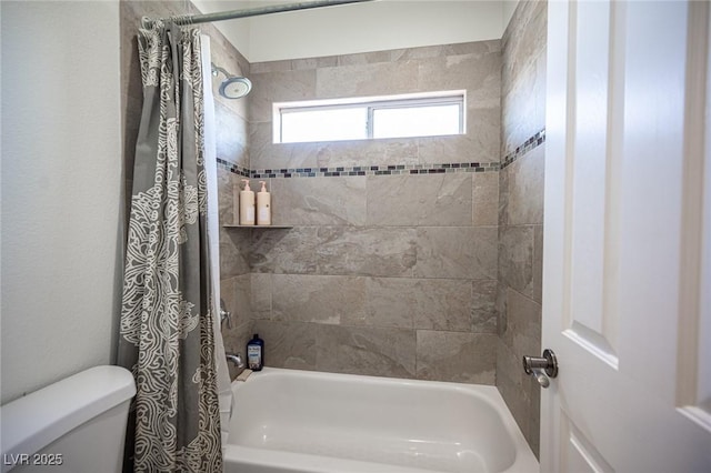 7538 Mustang St, Las Vegas, NV 89131 - full bath with shower / tub combo with curtain and toilet