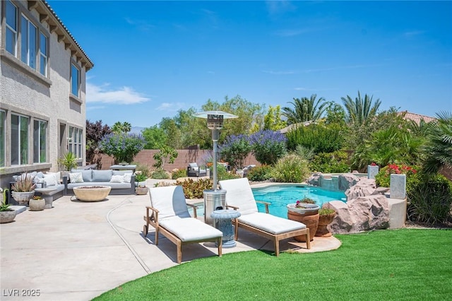 7538 Mustang St, Las Vegas, NV 89131 - view of swimming pool featuring an outdoor hangout area and a patio