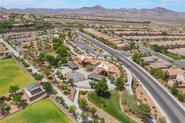 2896 Grande Arch St, Henderson, NV 89044 - aerial view of property's location featuring mountains and nearby suburban area