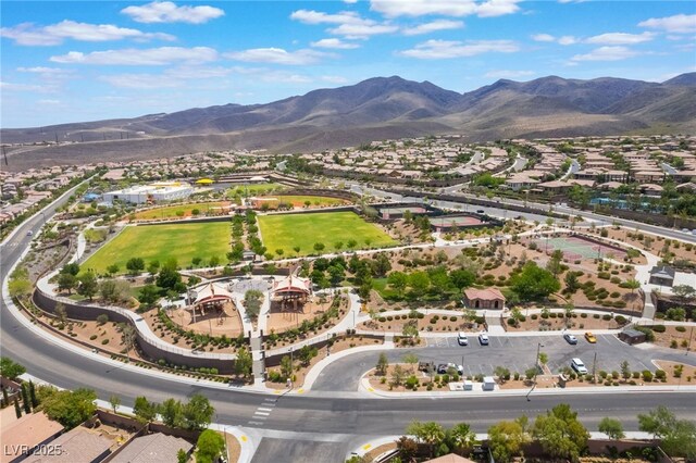 2896 Grande Arch St, Henderson, NV 89044 - aerial view of residential area featuring mountains