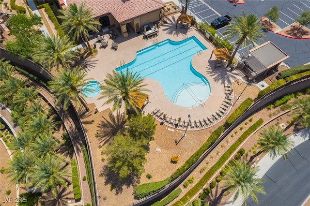 2896 Grande Arch St, Henderson, NV 89044 - bird's eye view of a pool area