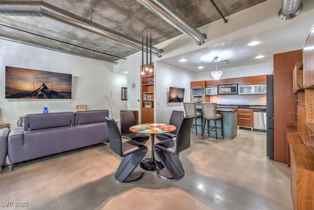 900 Las Vegas Blvd Unit 1208, Las Vegas, NV 89101 - dining area with finished concrete flooring