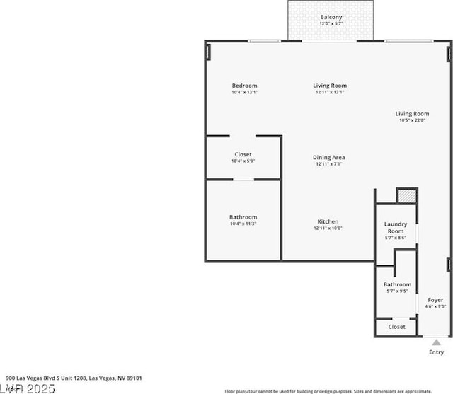 900 Las Vegas Blvd Unit 1208, Las Vegas, NV 89101 - home floor plan