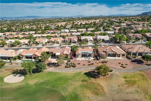 10504 Button Willow Dr, Las Vegas, NV 89134 - aerial view of property and surrounding area with nearby suburban area and a mountain backdrop