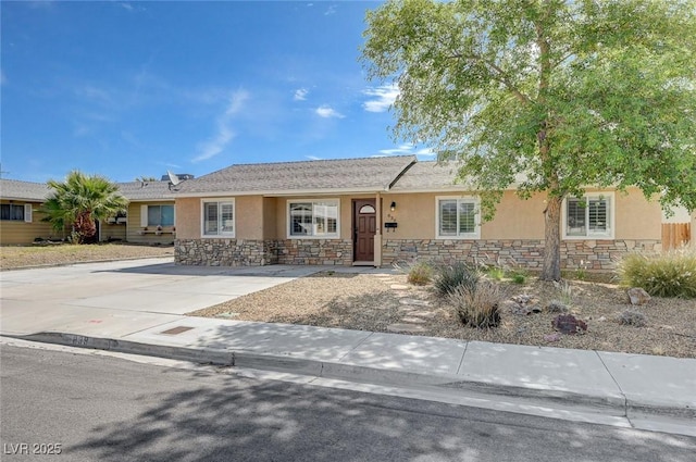 839 Benita Pl, Boulder City, NV 89005 - ranch-style house featuring stone siding and stucco siding