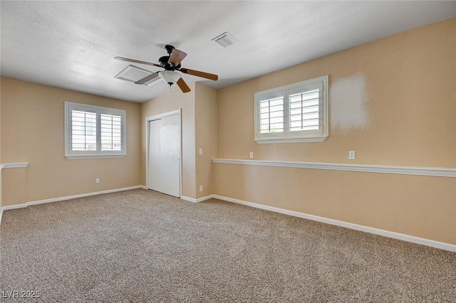 839 Benita Pl, Boulder City, NV 89005 - unfurnished bedroom featuring carpet floors, baseboards, a closet, and ceiling fan