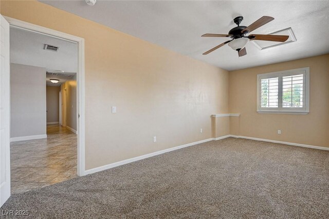 839 Benita Pl, Boulder City, NV 89005 - spare room featuring ceiling fan, carpet, and baseboards