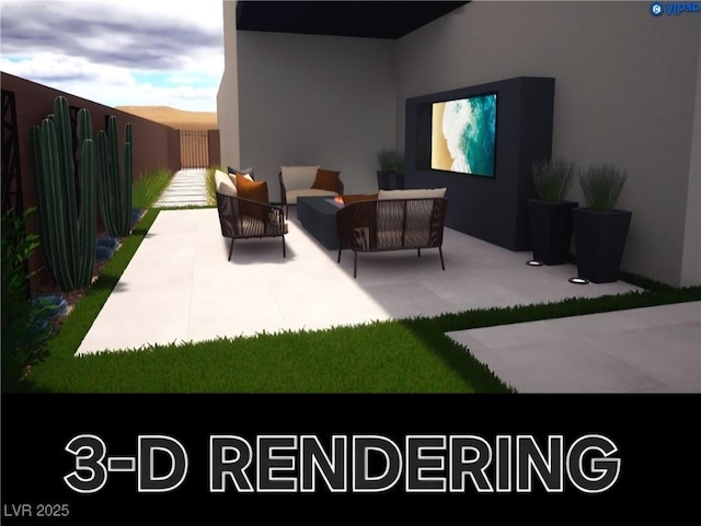 5364 Succulent Rose Dr, Las Vegas, NV 89135 - view of patio / terrace with an outdoor hangout area
