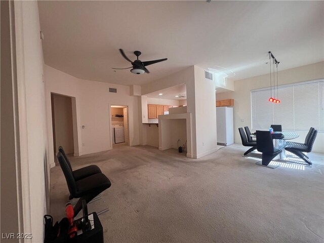 87 E Agate Ave Unit 202, Las Vegas, NV 89123 - living area featuring light colored carpet and ceiling fan