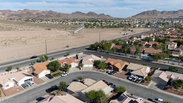 1079 Oak Shade Ln, Henderson, NV 89015 - aerial perspective of suburban area featuring a mountainous background