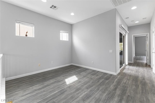 2231 Desert Prairie St, Las Vegas, NV 89135 - spare room with healthy amount of natural light, dark wood finished floors, baseboards, and recessed lighting