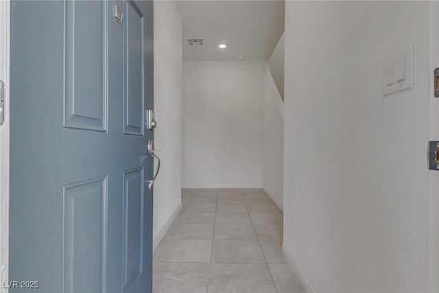 4448 Mahogany Hills Ave, Las Vegas, NV 89141 - hall with light tile patterned flooring, baseboards, and recessed lighting