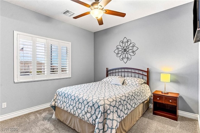3811 Queen Elizabeth Ct, Laughlin, NV 89029 - bedroom with carpet flooring, baseboards, and a ceiling fan