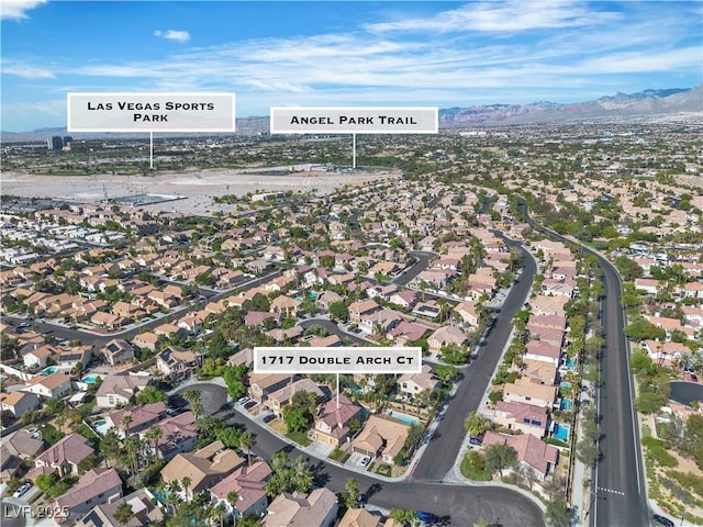 1717 Double Arch Ct, Las Vegas, NV 89128 - view of property location featuring a mountain backdrop and nearby suburban area