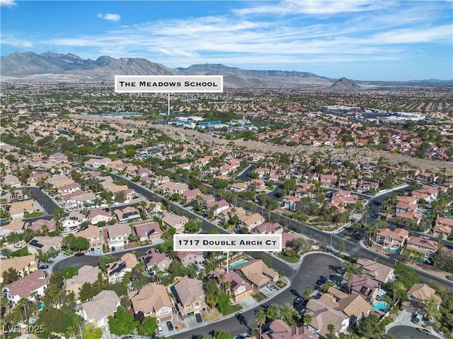 1717 Double Arch Ct, Las Vegas, NV 89128 - view of property location with a mountainous background and nearby suburban area