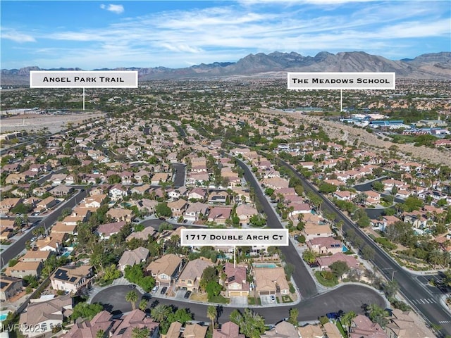 1717 Double Arch Ct, Las Vegas, NV 89128 - view of property location with mountains and nearby suburban area