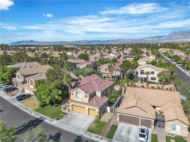 1717 Double Arch Ct, Las Vegas, NV 89128 - aerial view of residential area featuring mountains