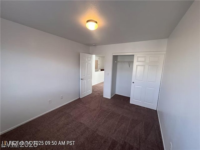 7464 Edgecove Ct, Las Vegas, NV 89139 - unfurnished bedroom featuring carpet flooring, baseboards, and a closet