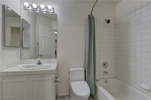 108 Broken Rock Dr, Henderson, NV 89074 - full bathroom featuring vanity and shower / tub combo with curtain
