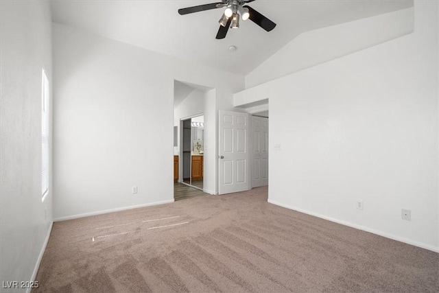 5201 S Torrey Pines Dr Unit 1221, Las Vegas, NV 89118 - spare room featuring carpet floors, a ceiling fan, baseboards, and high vaulted ceiling
