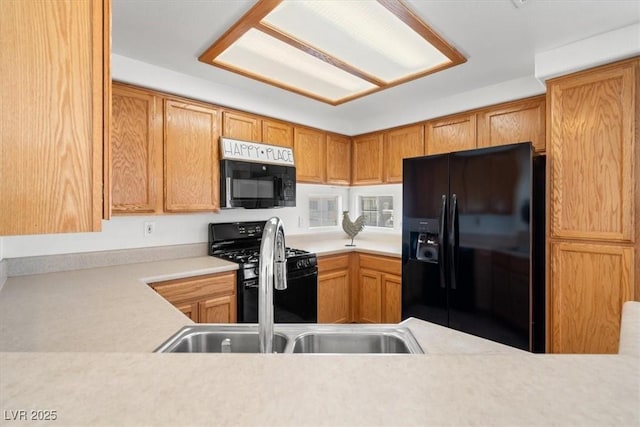 5201 S Torrey Pines Dr Unit 1221, Las Vegas, NV 89118 - kitchen featuring black appliances, light countertops, and a sink