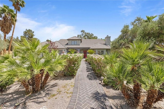 2222 Lucerne Ct, Henderson, NV 89014 - view of front of home with a chimney