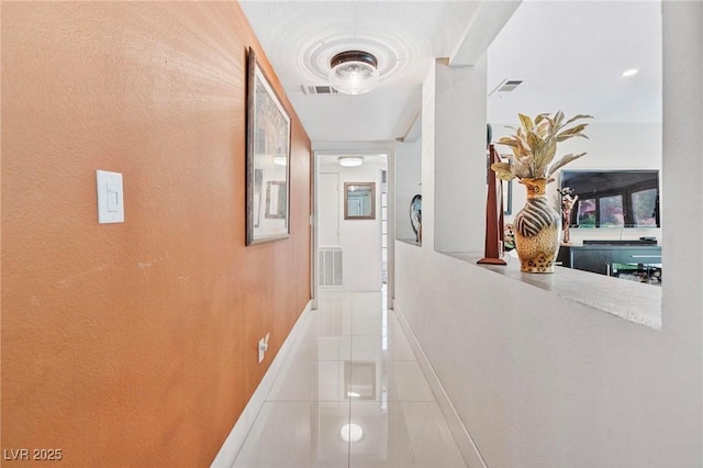 2222 Lucerne Ct, Henderson, NV 89014 - corridor featuring tile patterned floors, baseboards, and a textured wall