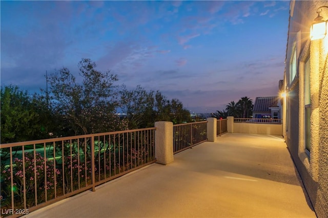 4016 Owlshead Mountain St, Las Vegas, NV 89129 - patio terrace at dusk featuring a balcony