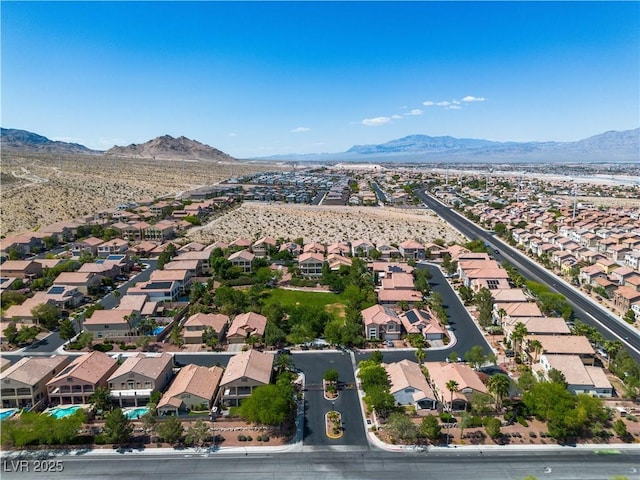 4016 Owlshead Mountain St, Las Vegas, NV 89129 - aerial perspective of suburban area featuring a mountain backdrop